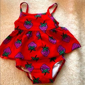 Hanna Andersson Strawberry two piece swimsuit